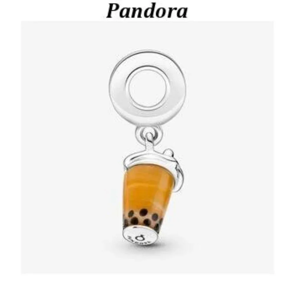 Authentic Pandora Murano Glass Bubble Tea Dangle Charm.